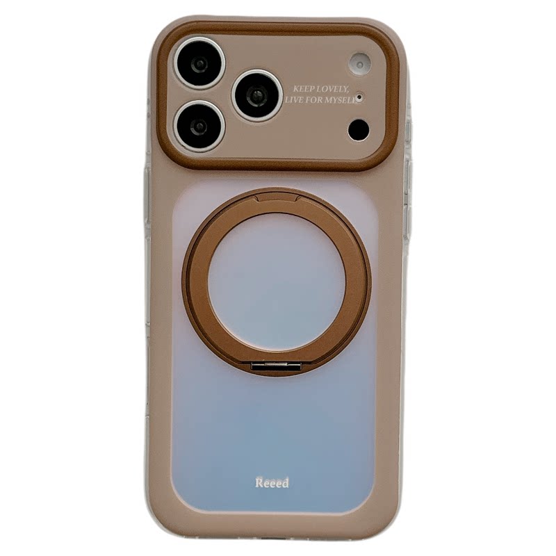 MoreRex 韩系ins风多巴胺撞色镭射360支架适用苹果18手机壳iphone17promax新款18pro全包15防摔保护套14女16