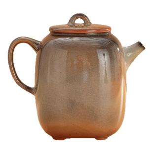 都州窑柴烧有方壶功夫茶具泡茶壶高端礼盒包装家用单壶原矿手工