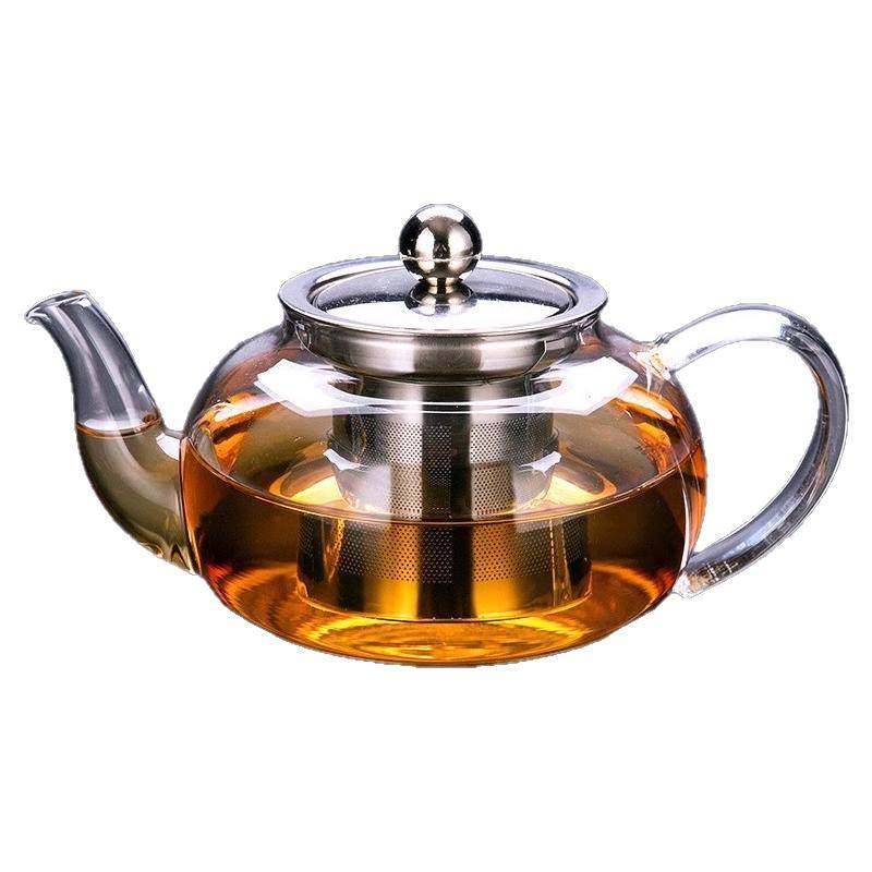 耐热玻璃茶壶泡花茶壶家用钢漏过滤加厚小大透明煮茶功夫茶壶套装