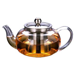 耐热玻璃茶壶泡花茶壶家用钢漏过滤加厚小大透明煮茶功夫茶壶套装