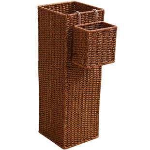 中式雨伞收纳架仿藤编织家用门口落地雨伞桶玄关入户伞架置物架子