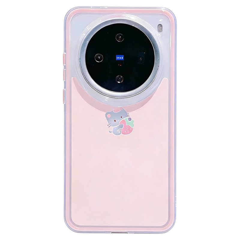 小清新猫咪草莓适用vivox300pro手机壳新品高级感x200pro网红爆款手机壳x100pro动物城好看外壳防摔保护套女