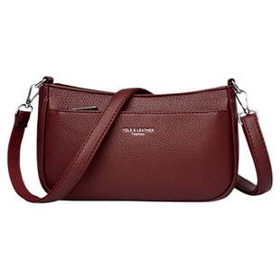 真皮质感中年妈妈小包包女2026新款简约气质女士斜挎包大容量背包