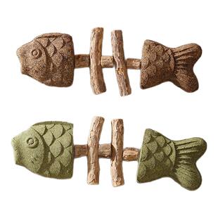 仿真鱼木天蓼磨牙棒猫玩具逗猫棒猫薄荷猫咪自嗨解闷神器洁齿木棒