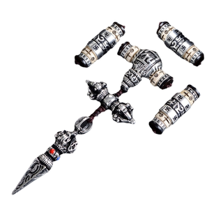 藏银配饰108星月菩提子小金刚男女黄铜diy手链配件文玩套餐套装