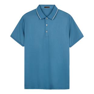 才子男装POLO衫短袖男2026夏季修身高端商务休闲刺绣翻领T恤上衣
