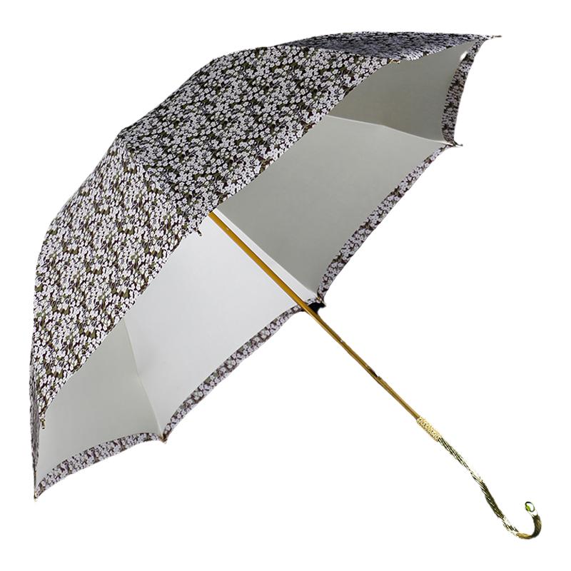Danmunier雙層帶鉆彎柄碎花長柄雨傘輕奢ins風(fēng)晴雨兩用女士雙人傘