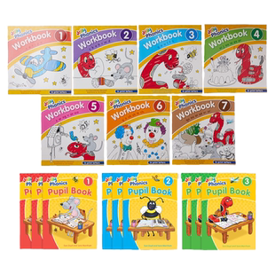 Jolly Phonics Workbooks Pupil Student Book 快乐自然拼读 练习册 英国进口原版 学生书 英式 美式英语教辅 英文 外语学习图书
