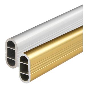 衣柜挂衣杆横杆橱柜内挂杆铝合金扁管固定吊装撑衣杆晾衣杆单杆