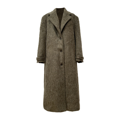 小众高级感咸菜绿毛呢外套