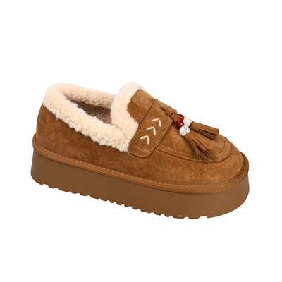 保暖加绒一脚蹬勃肯棉鞋雪地靴子