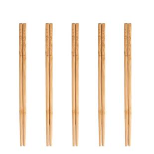 福万竹家用竹筷子防滑耐高温无漆无蜡天然竹筷餐具碳化高档家庭装