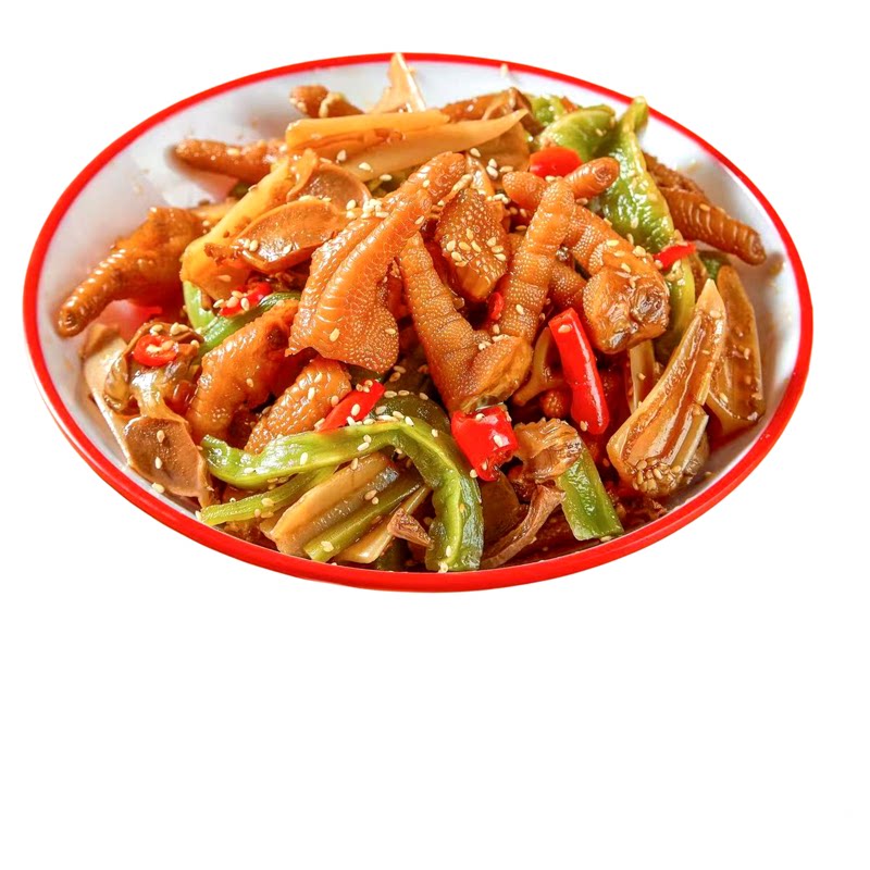 烁企椒麻大杂烩贡菜无骨鸭爪即食