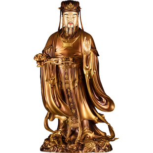 纯铜仿古彩绘大梵天佛像寺院佛堂供奉二十四诸天之一大梵天像摆件
