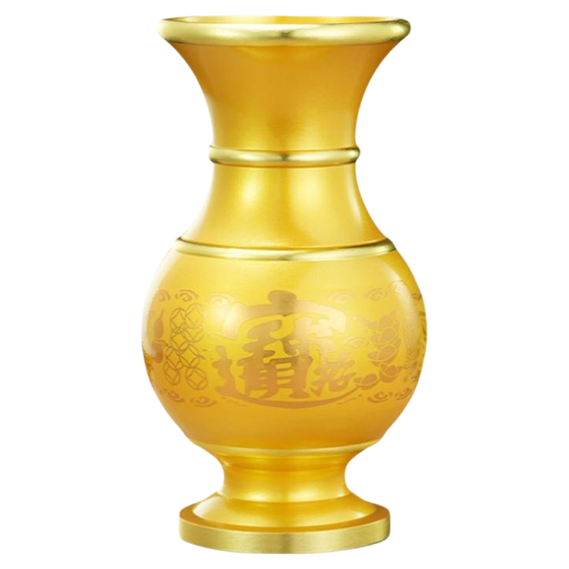 招财合金花瓶供花瓶家用神像财神爷佛前净水鲜花瓶佛堂供佛用具