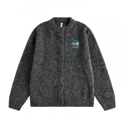 复古刺绣高级感开衫毛衣男慵懒风