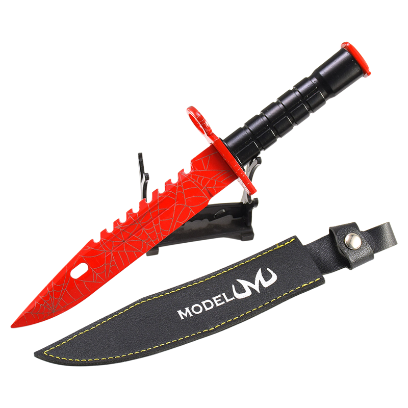 现货26CM  CS-GO/暗区游戏周边M9深红之网全金属武器模型工艺摆件