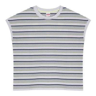 niko and ...T恤2025夏季新款淡人女士条纹圆领短袖上衣234916