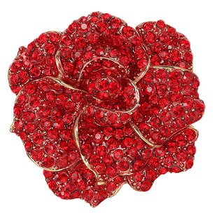 爱情红玫瑰水晶胸针披肩别针女胸花礼物伊泰莲娜正品大中小号礼物