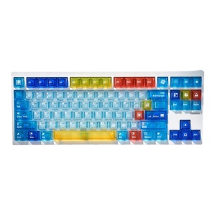 KEYMOJI蒙德里安原厂高度键帽键盘整套透明PBT客制化热升华108键