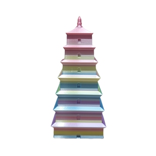 儿童节礼物可伸缩塔大雁塔摆件模型手办装饰品创意桌面摆件玩具3D