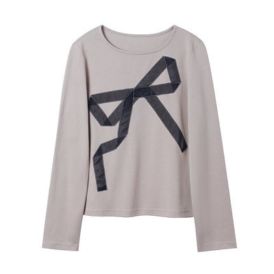 果核宇宙折纸蝴蝶结天丝棉T恤