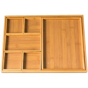 容山堂竹艺 竹制茶盘套装茶具收纳盒茶点盒干泡盘家用托盘果盘