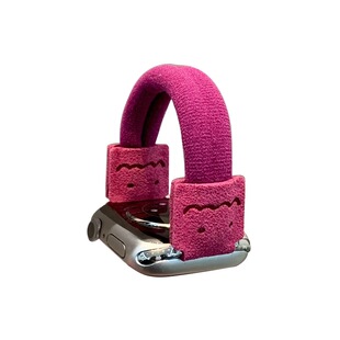 适用苹果手表iwatch10/s11表带秋冬弹力可爱涂鸦发圈applewatch98