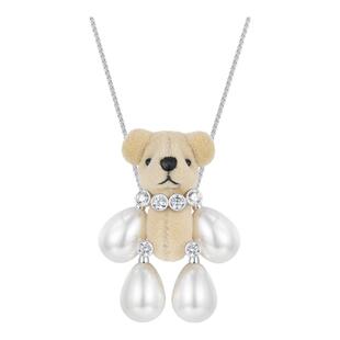 YVMIN尤目 珍珠四肢小熊长项链珍珠颈链毛衣链女款情人节生日礼物