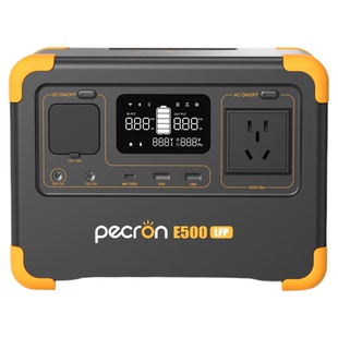【广东知名品牌】Pecron百克龙户外电源E500LFP大容量220V磷酸铁锂600W露营办公摆摊UPS停电应急便携式电源