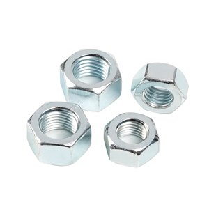 8级镀锌细牙六角薄螺母GB6173蓝白锌薄型细扣幼牙扁螺丝帽M10-M48