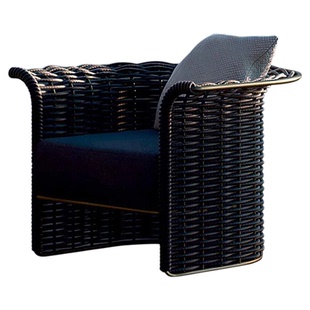 户外沙发组合露天室外会所餐饮酒店商用露台休闲区布置藤编沙发