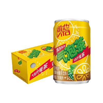 维他柠味气泡茶200ml*12罐