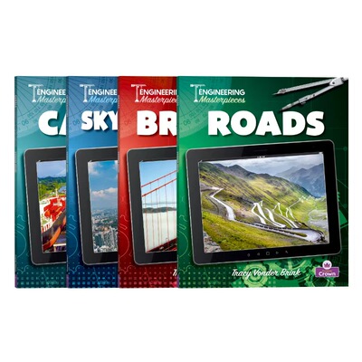 【点读版】工程奇迹大发现Engineering Masterpieces科普绘本4册：大楼 Bridges桥梁 Canals运河 Roads路青少年认识世界科普绘本