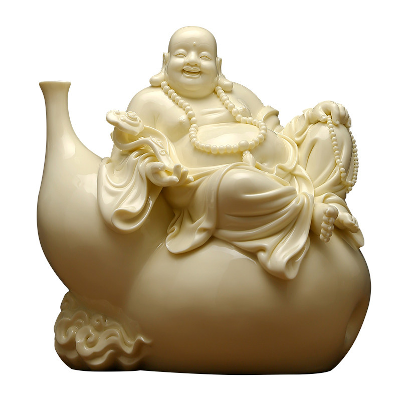 黼山堂《福禄自在弥勒佛》摆件
