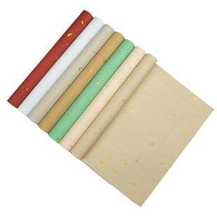 书法对联专用纸四尺对开书法作品纸楷书楹联宣纸半生半熟蜡染笺五言对联宣纸毛笔字创作专用纸七言对联宣纸