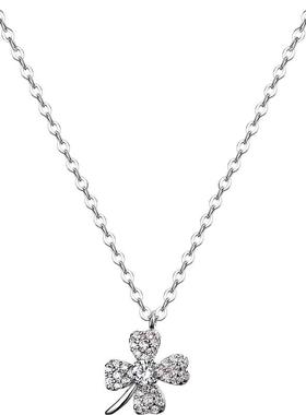 999纯银项链女2022新款四叶草