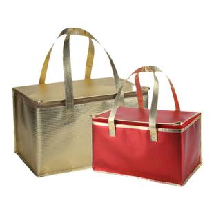 金色防水3号4号泡沫箱海参带鱼保温袋海鲜铝箔加厚手提礼品袋定制