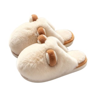 棉拖鞋女款秋冬季2025新款室内家居防滑可爱加绒毛毛拖鞋女士冬天