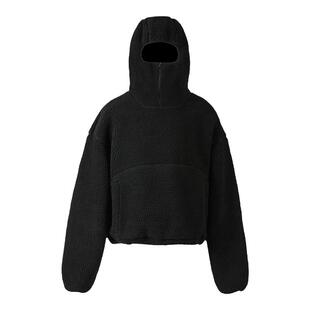 viavitsoe 羊羔毛保暖冬季情侣款加厚连帽宽松廓形运动连帽卫衣男