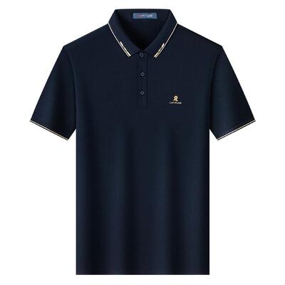 梦特娇丝光珠地桑蚕丝棉弹polo衫