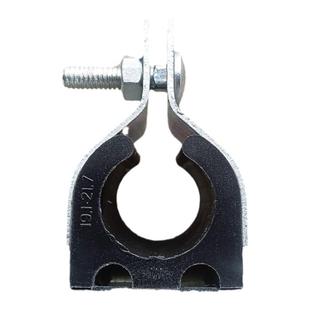 C型钢管卡P型管夹带防静电胶垫绝缘防震黑豆内衬套消防镀锌管卡