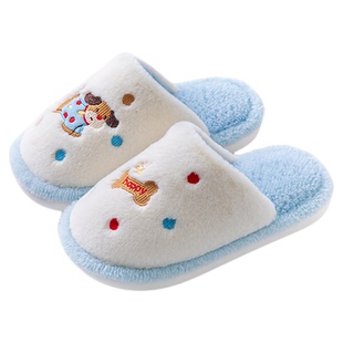 猪爸爸儿童棉拖鞋女童秋冬季女孩室内居家防滑男童亲子新款毛拖鞋