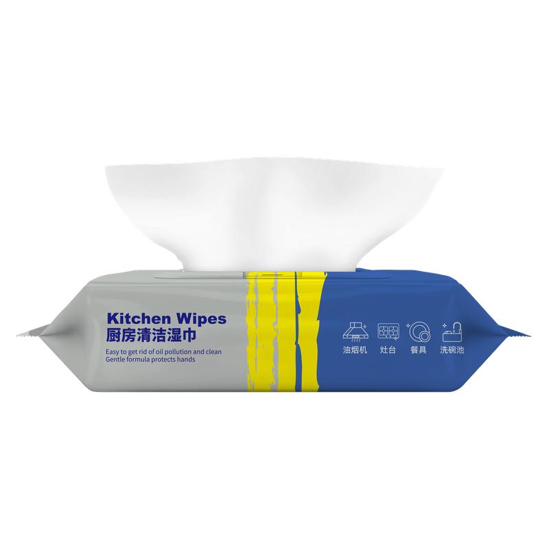 厨房湿巾去油污强力清洁