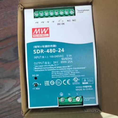 议价全新明纬SDR-480-24直流电源 原装输入100-240VAC输出24V 20A
