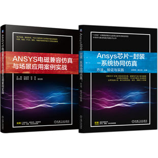 官网套装 Ansys芯片-封装-系统协同仿真：方法、验证与实践+ANSYS电磁兼容仿真与场景应用案例实战（共2册）机械工业出版社