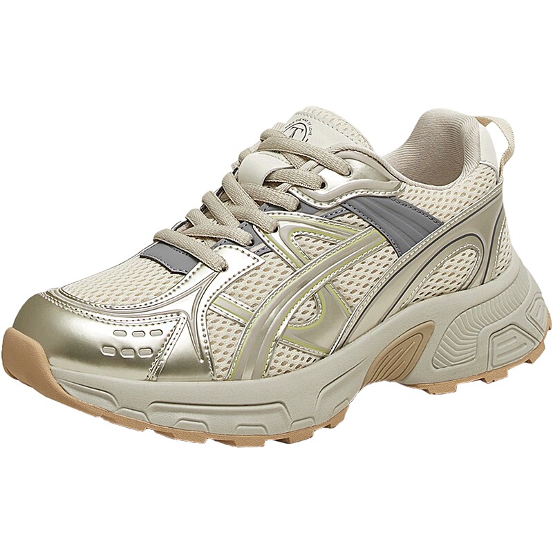 TATA他她厚底复古老爹鞋女鞋增高透气休闲运动鞋2025秋新JRA01BM5