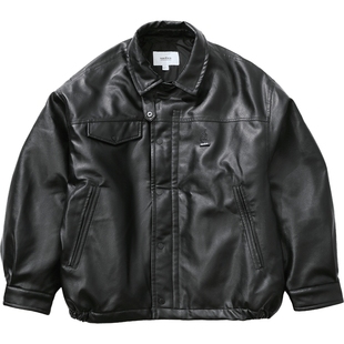 【蔡徐坤同款】 nautica白帆 宽松复古百搭仿皮外套JW5402