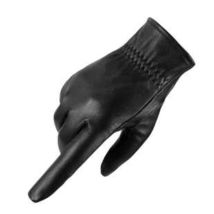 PU皮手套男女秋冬季保暖加绒触屏防滑防泼水抗寒挡风户外骑车外卖