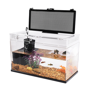 乌龟带晒台饲养缸家用客厅养龟专用缸巴西草龟鳄龟鱼龟混养饲养箱